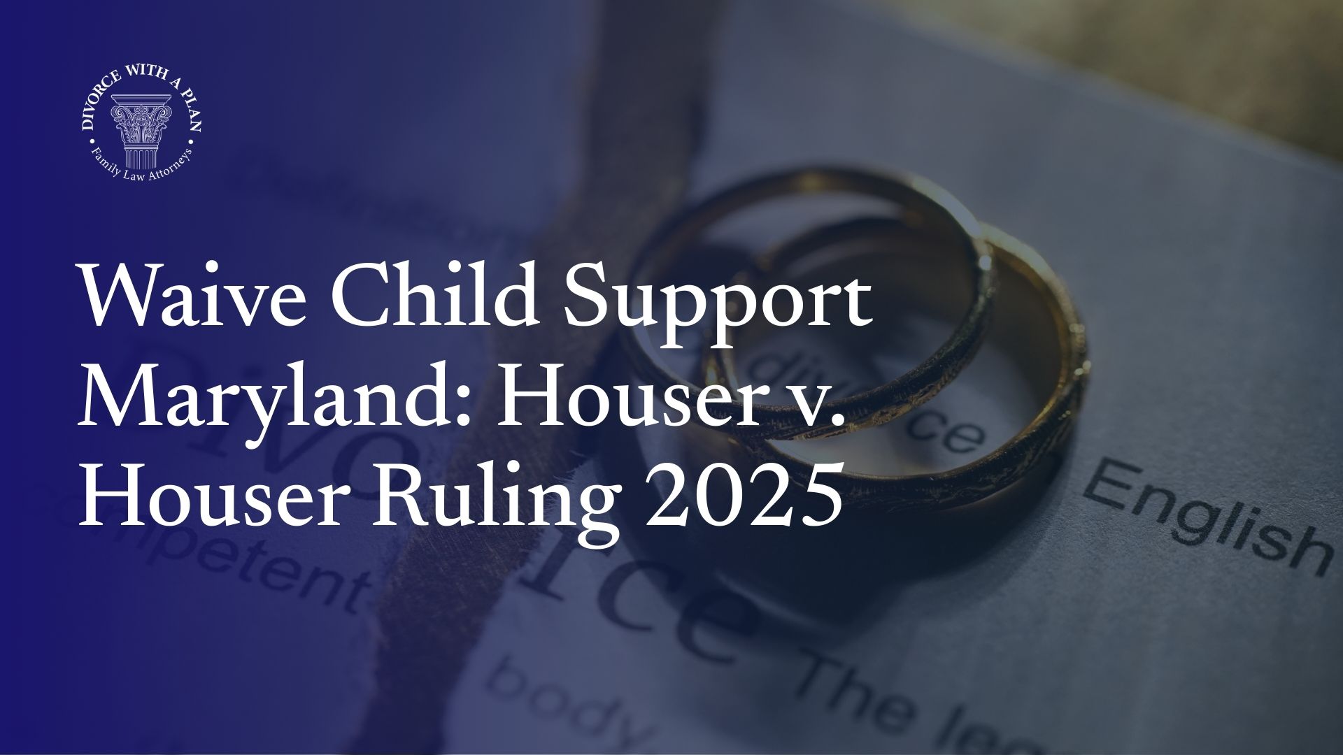 waive child support Maryland