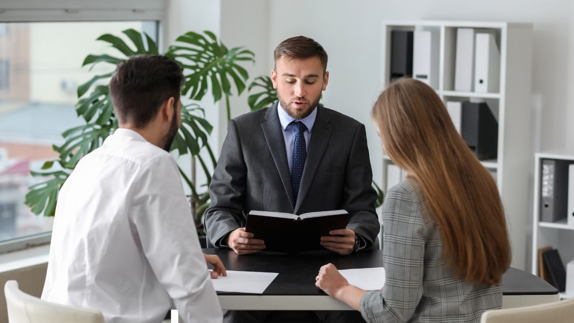 couples discussing divorce with a lawyer
